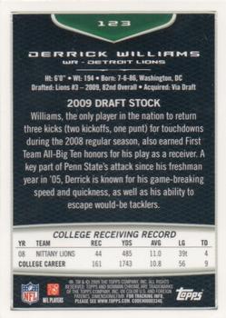 2009 Bowman Chrome #123 Derrick Williams Back