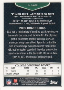 2009 Bowman Chrome #142 Tyson Jackson Back