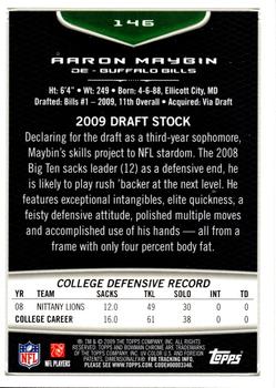 2009 Bowman Chrome #146 Aaron Maybin Back