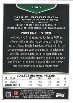 2009 Bowman Chrome #151 Mike Goodson Back