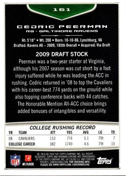 2009 Bowman Chrome #161 Cedric Peerman Back