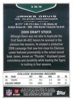 2009 Bowman Chrome #163 James Davis Back