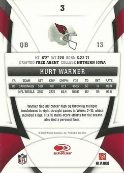 2009 Donruss Certified #3 Kurt Warner Back