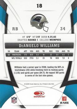 2009 Donruss Certified #18 DeAngelo Williams Back