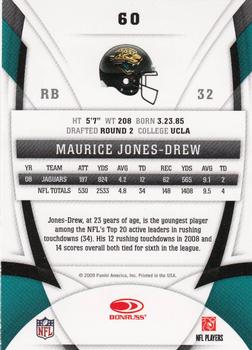 2009 Donruss Certified #60 Maurice Jones-Drew Back