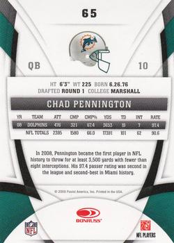 2009 Donruss Certified #65 Chad Pennington Back
