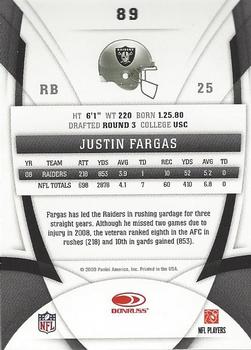 2009 Donruss Certified #89 Justin Fargas Back