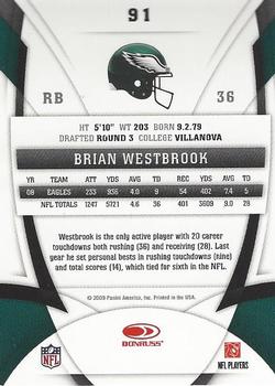 2009 Donruss Certified #91 Brian Westbrook Back
