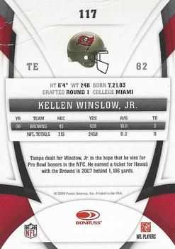 2009 Donruss Certified #117 Kellen Winslow, Jr. Back