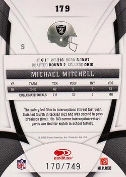 2009 Donruss Certified #179 Mike Mitchell Back