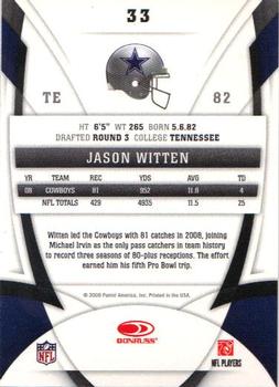 2009 Donruss Certified #33 Jason Witten Back