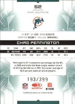2009 Donruss Limited #52 Chad Pennington Back