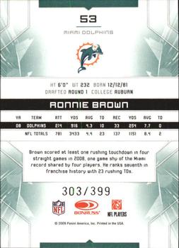 2009 Donruss Limited #53 Ronnie Brown Back