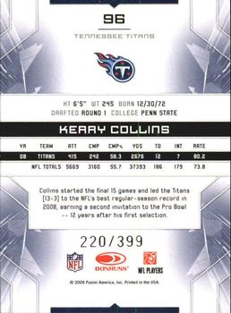 2009 Donruss Limited #96 Kerry Collins Back