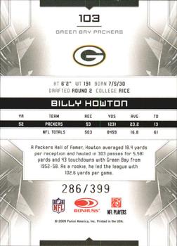 2009 Donruss Limited #103 Billy Howton Back