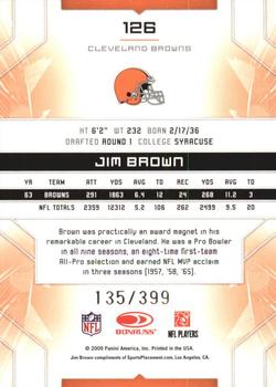 2009 Donruss Limited #126 Jim Brown Back