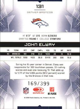2009 Donruss Limited #131 John Elway Back