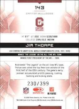 2009 Donruss Limited #143 Jim Thorpe Back