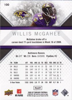 2009 SP Threads #100 Willis McGahee Back