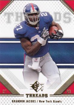 2009 SP Threads #10 Brandon Jacobs Front