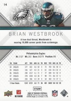 2009 SP Threads #14 Brian Westbrook Back