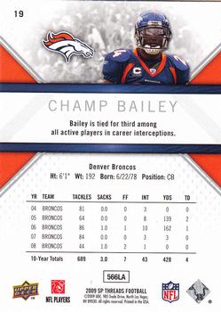 2009 SP Threads #19 Champ Bailey Back