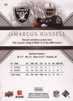 2009 SP Threads #42 JaMarcus Russell Back