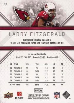 2009 SP Threads #60 Larry Fitzgerald Back