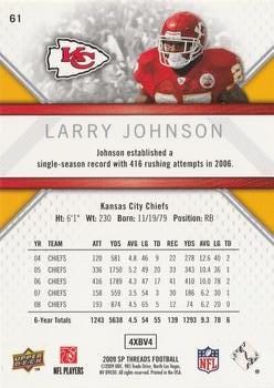2009 SP Threads #61 Larry Johnson Back