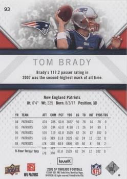 2009 SP Threads #93 Tom Brady Back