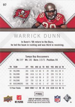 2009 SP Threads #97 Warrick Dunn Back