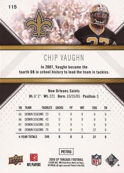 2009 SP Threads #115 Chip Vaughn Back