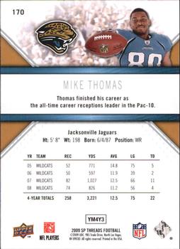 2009 SP Threads #170 Mike Thomas Back