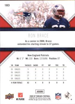 2009 SP Threads #183 Ron Brace Back