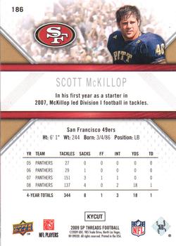 2009 SP Threads #186 Scott McKillop Back