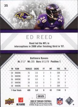 2009 SP Threads #35 Ed Reed Back