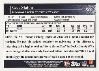 2009 Topps Kickoff #50 Steve Slaton Back