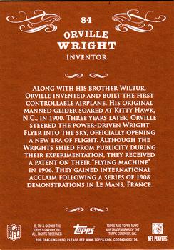2009 Topps Mayo #84 Orville Wright Back