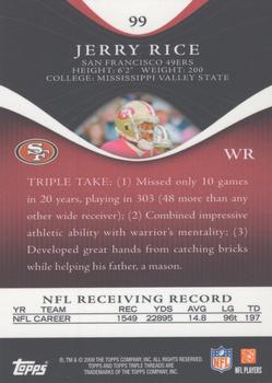 2009 Topps Triple Threads #99 Jerry Rice Back
