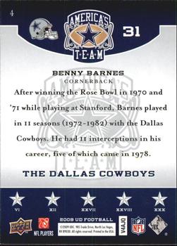 2009 Upper Deck America's Team #4 Benny Barnes Back