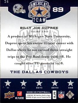 2009 Upper Deck America's Team #24 Billy Joe Dupree Back