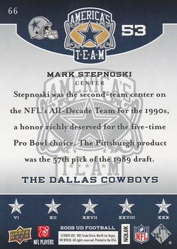 2009 Upper Deck America's Team #66 Mark Stepnoski Back