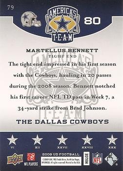 2009 Upper Deck America's Team #79 Martellus Bennett Back