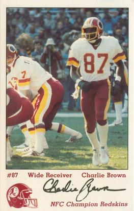 1984 Washington Redskins Police #15 Charlie Brown Front