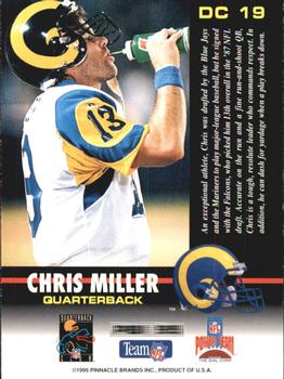 1995 Pinnacle Dial #DC19 Chris Miller Back