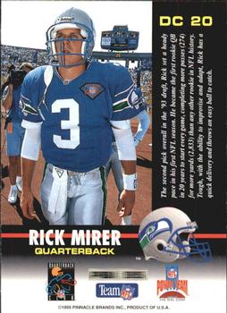 1995 Pinnacle Dial #DC20 Rick Mirer Back