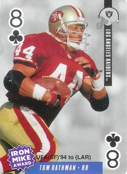 1994 U.S. Playing Cards Ditka's Picks #8♣ Tom Rathman Front