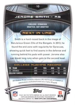2014 Bowman - Rookies Black #10 Jerome Smith Back