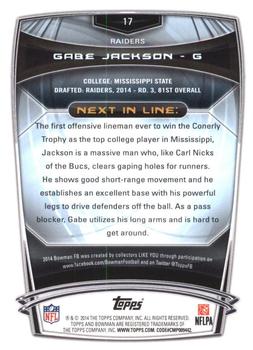 2014 Bowman - Rookies Black #17 Gabe Jackson Back
