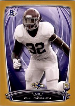 2014 Bowman - Rookies Gold #34 C.J. Mosley Front